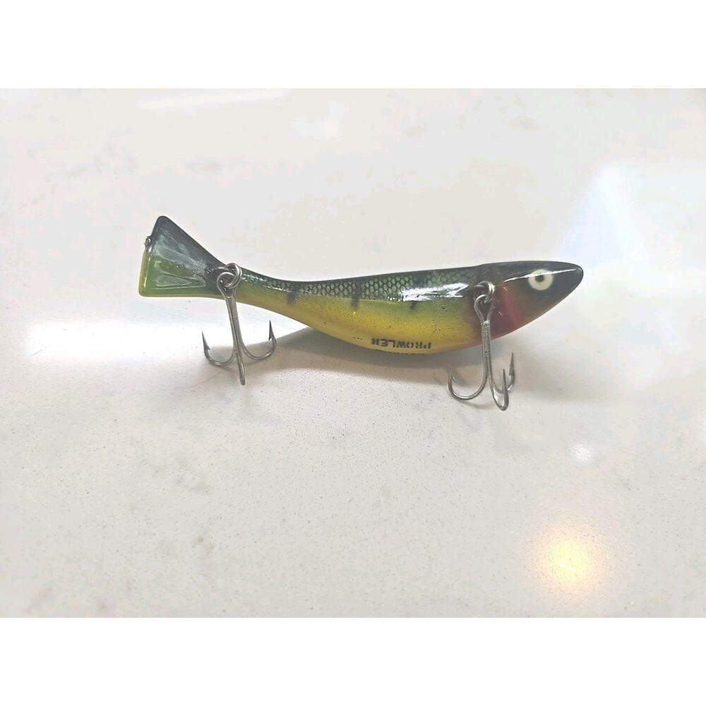 Vintage Heddon Prowler GYR Green Yellow Red yellow perch color Excellent Condit